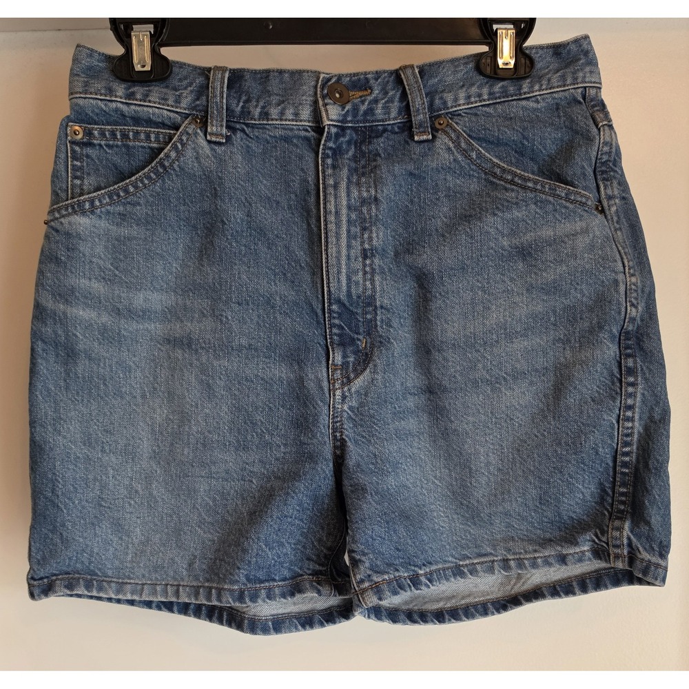 Uniqlo U WomenJean Shorts Sz 27 Casual Solid Blue Cotton Minimalist Denim Shorts